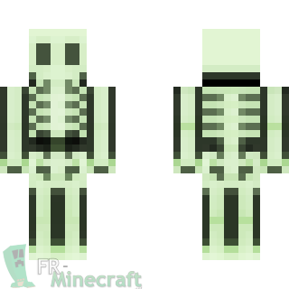 Aperçu de la skin Minecraft Costume Squelette Réfléchissant