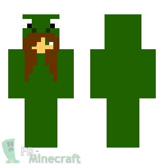 Aperçu de la skin Minecraft Fille en lézard