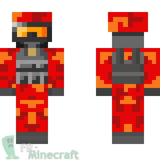 Aperçu de la skin Minecraft Soldat camouflage nether