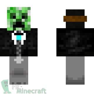 Aperçu de la skin Minecraft Personne avec un masque de creeper