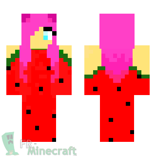 Aperçu de la skin Minecraft Fille pastèque