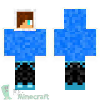 Aperçu de la skin Minecraft Garçon avec un gros blouson