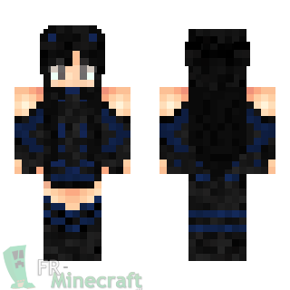 Aperçu de la skin Minecraft Fille en bleu