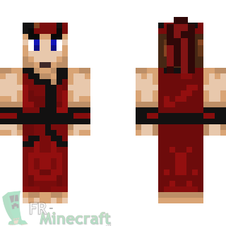 Aperçu de la skin Minecraft Kurenai - Red Ninja