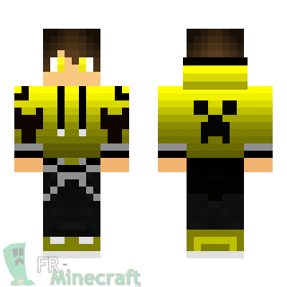 Aperçu de la skin Minecraft Garçon pull jaune