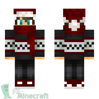 Aperçu de la skin Minecraft Garçon bonnet de Noël