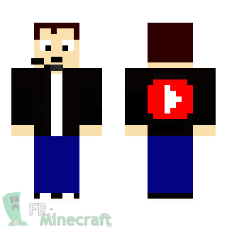 Aperçu de la skin Minecraft Garçon pull Youtube