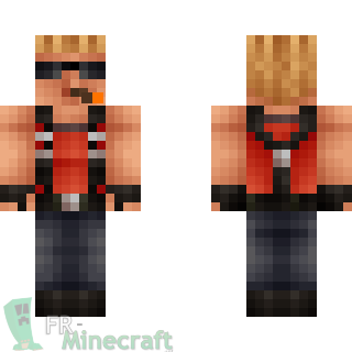 Aperçu de la skin Minecraft Duke Nukem