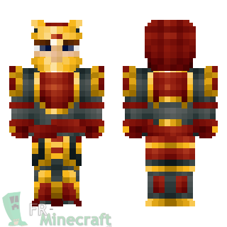 Aperçu de la skin Minecraft Samouraï en or