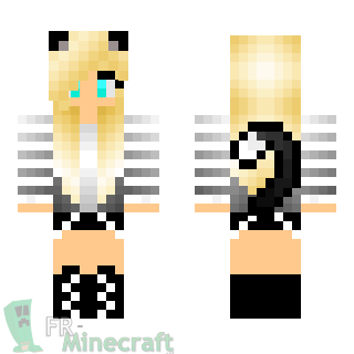 Aperçu de la skin Minecraft Fille mignonne en chat