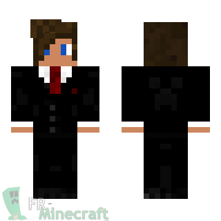 Aperçu de la skin Minecraft Homme en costard