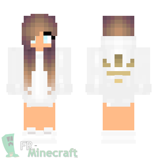 Aperçu de la skin Minecraft Fille en survêtement et casques