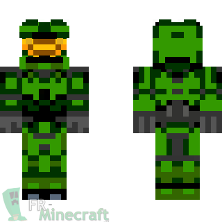 Aperçu de la skin Minecraft Spartan vert - HALO
