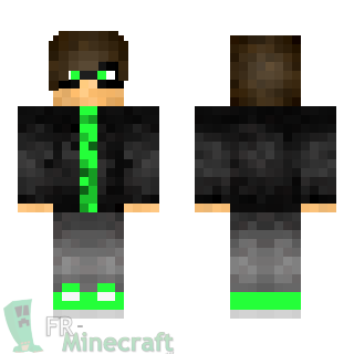 Aperçu de la skin Minecraft Homme masque vert