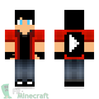 Aperçu de la skin Minecraft Garçon pull Youtube