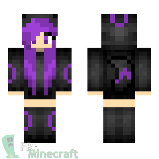 Aperçu de la skin Minecraft Fille déguisée en Noctali