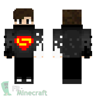 Aperçu de la skin Minecraft Garçon pull Superman