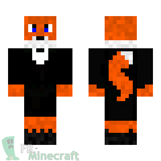 Aperçu de la skin Minecraft Renard en costard