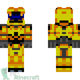 Aperçu de la skin Minecraft Spartan jaune - HALO