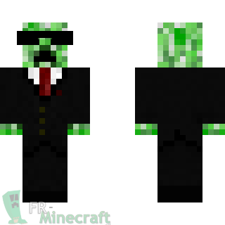 Aperçu de la skin Minecraft Creeper En Costar Et Lunettes