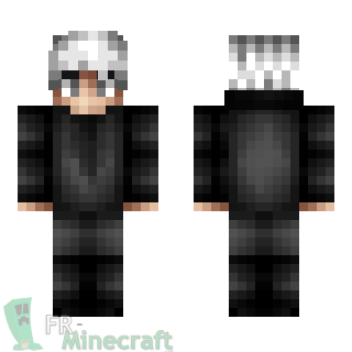 Aperçu de la skin Minecraft Garçon en noir