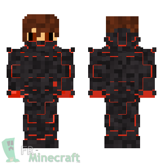 Aperçu de la skin Minecraft Nano Armure Rouge