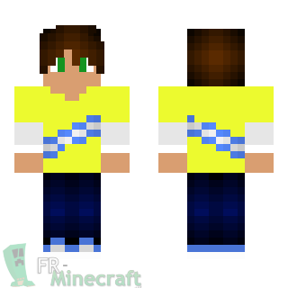 Aperçu de la skin Minecraft Garçon pull jaune