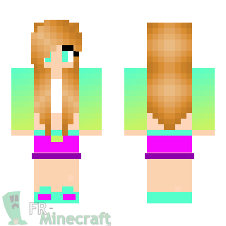 Aperçu de la skin Minecraft Fille en été