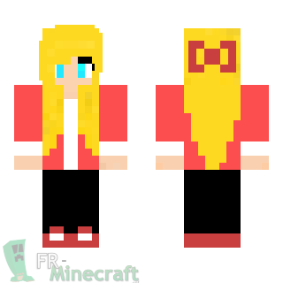 Aperçu de la skin Minecraft Fille en rose