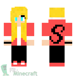 Aperçu de la skin Minecraft Fille blonde