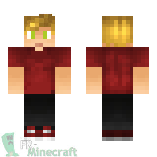 Aperçu de la skin Minecraft Garçon meche blonde