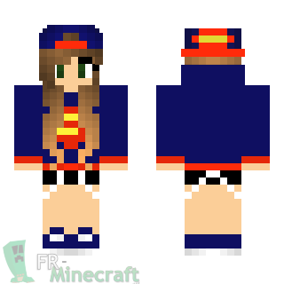 Aperçu de la skin Minecraft Fille pull SuperMan