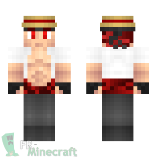 Aperçu de la skin Minecraft Homme chapeau chemise ouverte