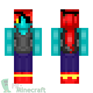 Aperçu de la skin Minecraft Undyne - Undertale