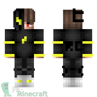 Aperçu de la skin Minecraft Garçon Masque Jaune et Noir