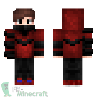 Aperçu de la skin Minecraft Garçon pull rouge