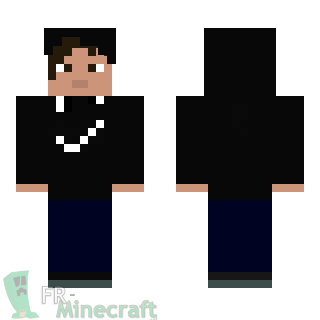 Aperçu de la skin Minecraft Garçon sweat noir Nike