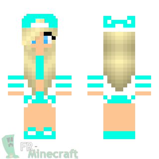 Aperçu de la skin Minecraft Fille aux cheveux blonds