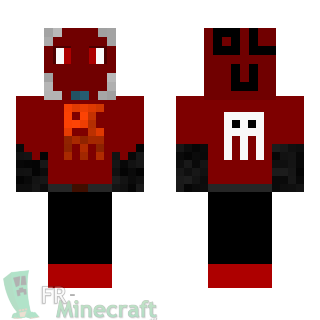 Aperçu de la skin Minecraft Guerrier Rouge