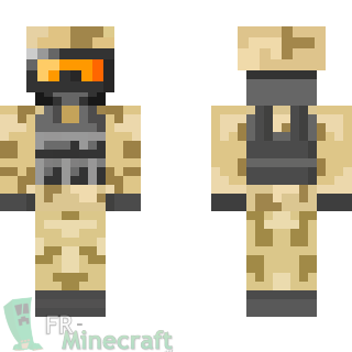 Aperçu de la skin Minecraft Slodat camouflage désert