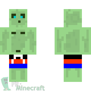 Aperçu de la skin Minecraft slime en maillot de bain