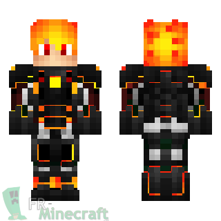 Aperçu de la skin Minecraft Homme feu