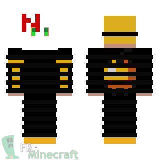 Aperçu de la skin Minecraft Garçon maque blanc N