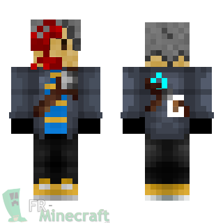 Aperçu de la skin Minecraft Garçon en sang