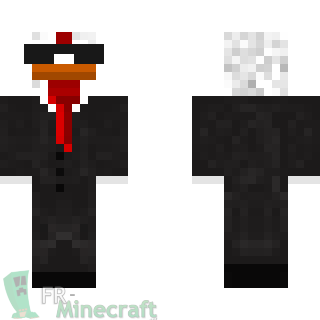 Aperçu de la skin Minecraft Poulet en costume