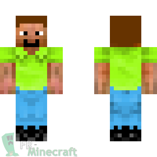 Aperçu de la skin Minecraft steve décontracté