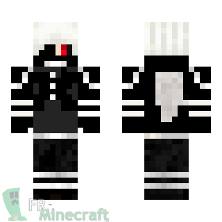 Aperçu de la skin Minecraft Ken Kaneki - Tokyo Ghoul