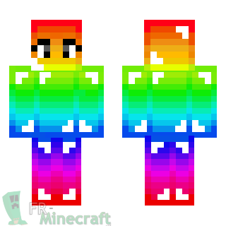 Aperçu de la skin Minecraft Arc-en-ciel