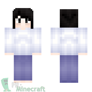 Aperçu de la skin Minecraft Fille pull blanc