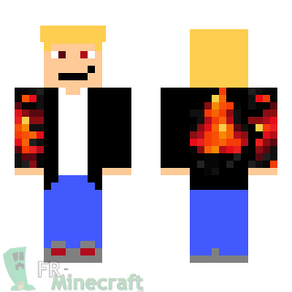 Aperçu de la skin Minecraft Homme en feu